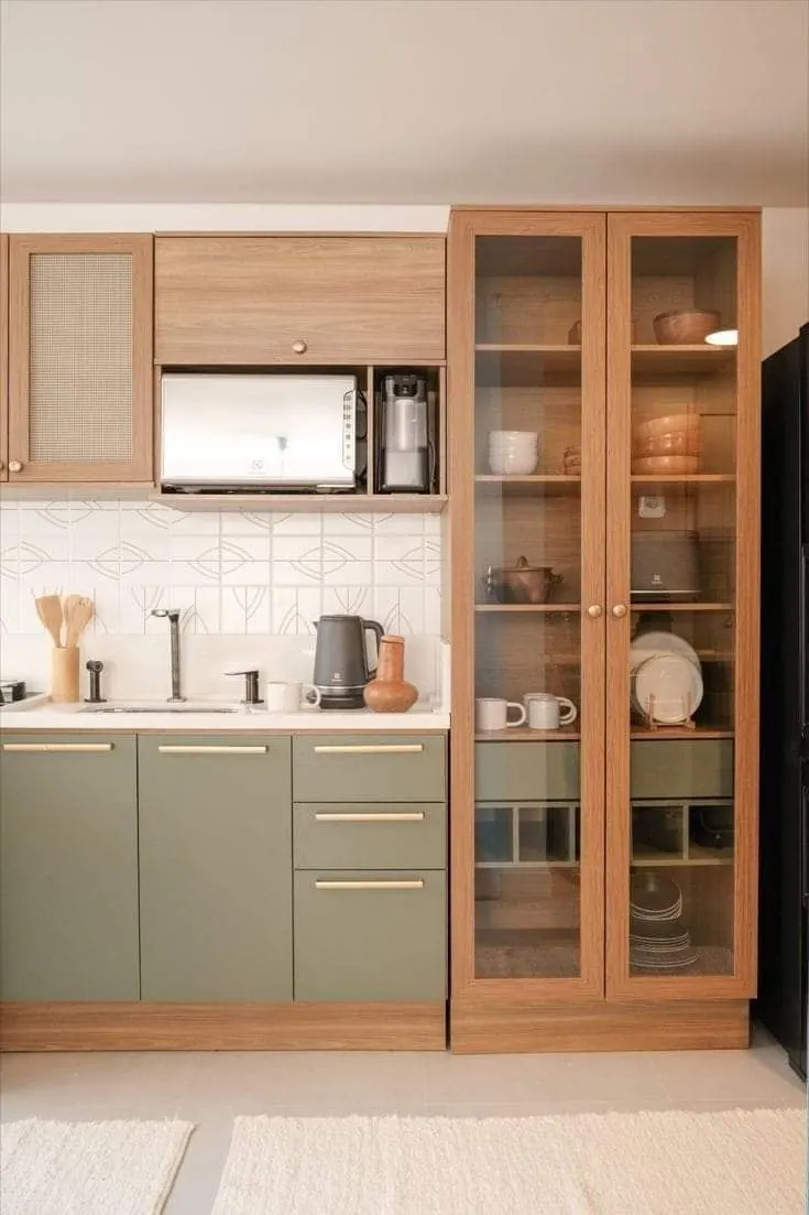 Sage and oak kitchen