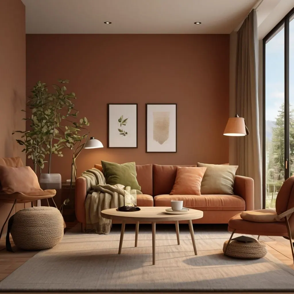 Terracotta living room