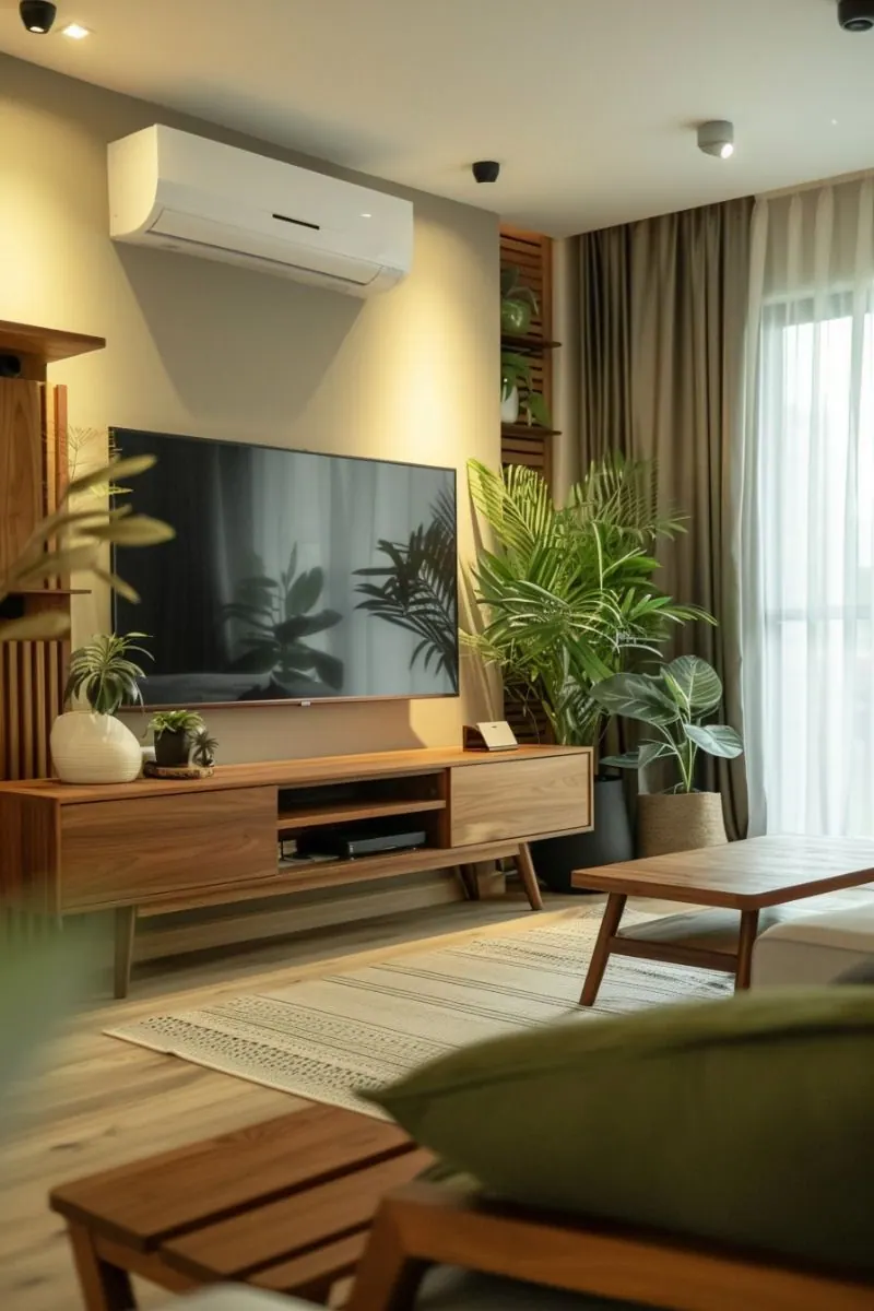 Media wall with planters